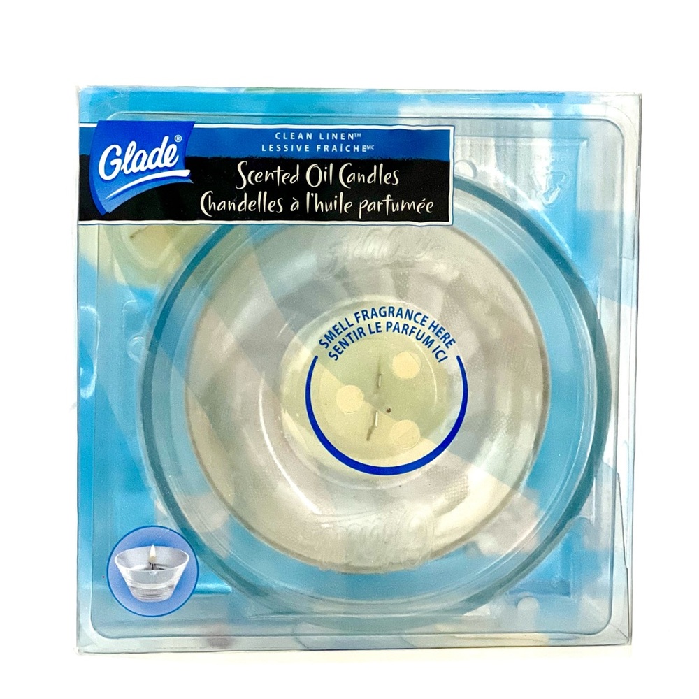 Glade Scented Oil Candles Clean Linen Spa Aromatherapy